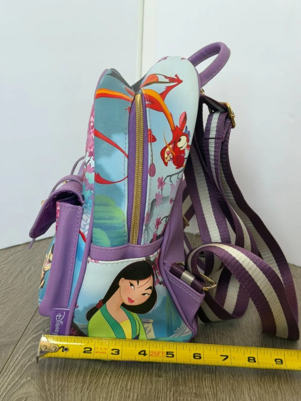 Disney Princess Mulan Mini Backpack Purple Faux Leather Book Bag 2020 11